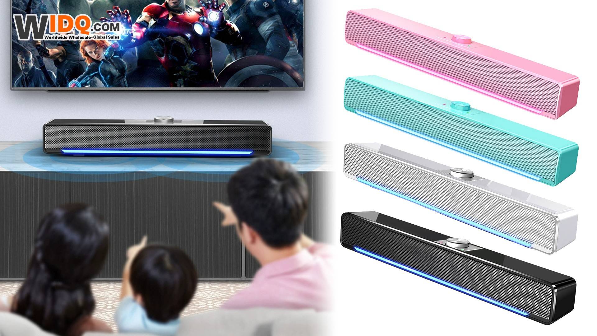 🔊 RGB Bluetooth Компьютерная звуковая панель — осветите свой стол! 🌈
