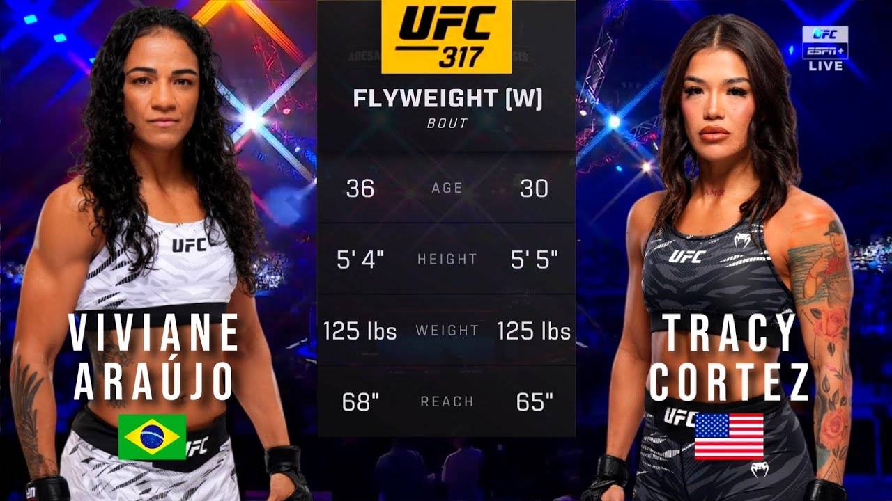 ВИВИАНА АРАУХО ПРОТИВ ТРЕЙСИ КОРТЕС ПОЛНЫЙ БОЙ UFC 317
