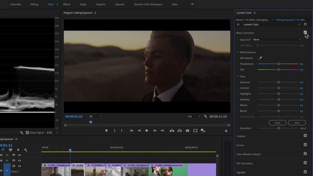 16. Setting Exposure in Premiere Pro