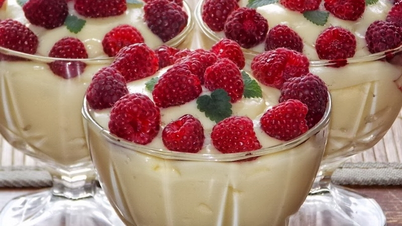 Чиа пудинг с малиной