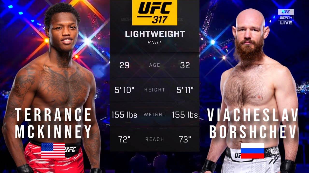 ТЕРРАНС МАККИННИ ПРОТИВ ВЯЧЕСЛАВА БОРЩЕВА ПОЛНЫЙ БОЙ UFC 317