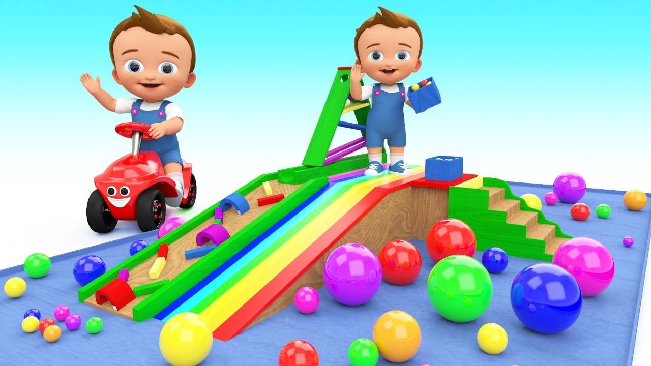 Marble Color Balls Slider Wooden Toy Set ｜ Learn Colors for Children with Baby Kids Educational Toys