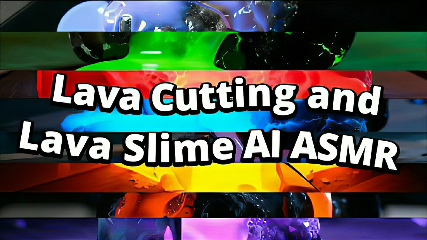 ASMR Режем лавовые камни. Слайм из лавы. АСМР