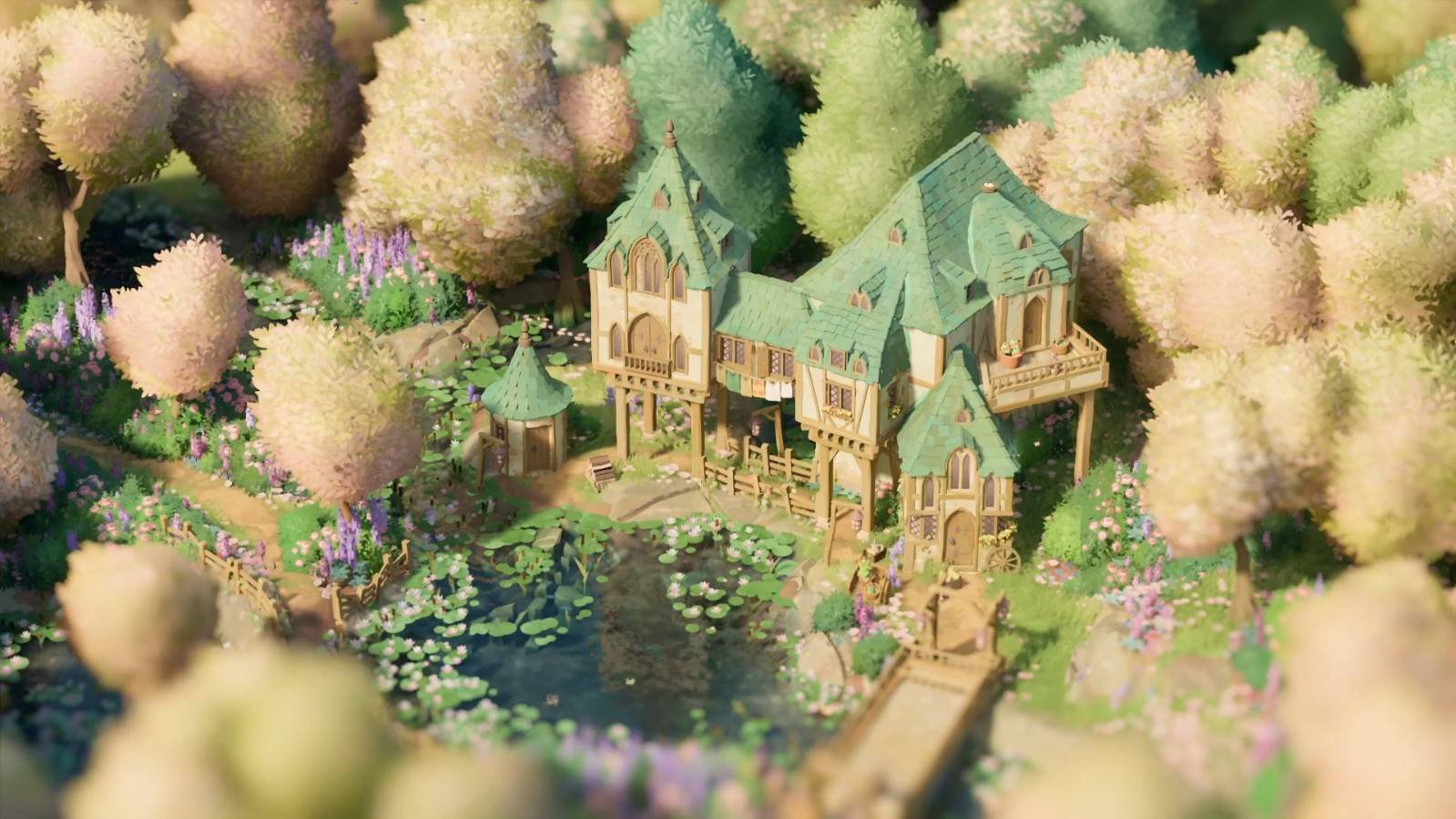 Строительство САМОЙ МИЛОЙ Лавки травника в Tiny Glade 🌿  Скоростная сборка