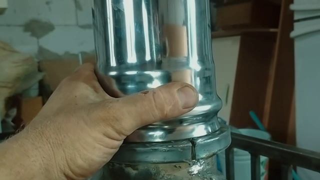 Сварил печь из металлолома