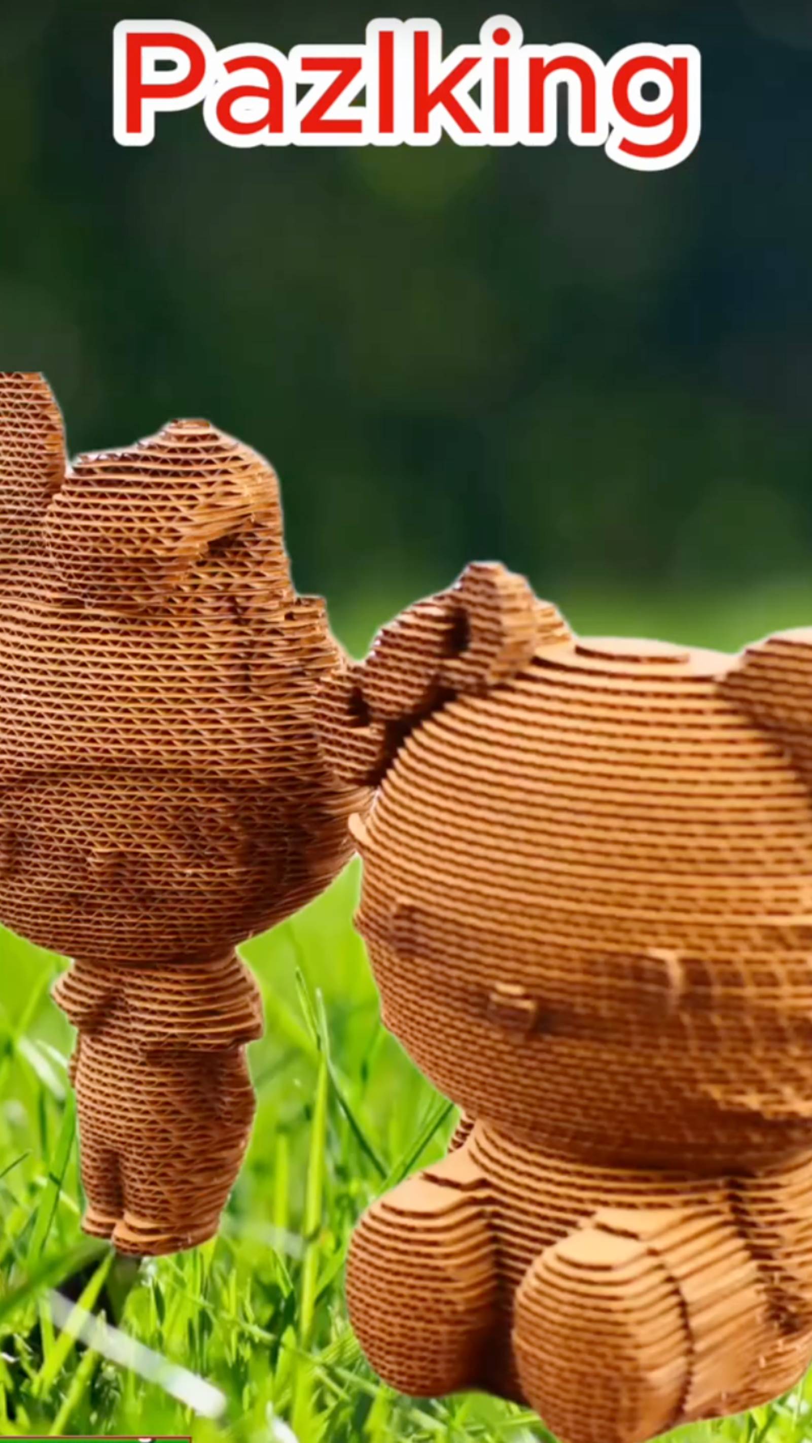 3D-конструктор из картона "Кити и Зайчик" от PAZLKING 🐱🐰