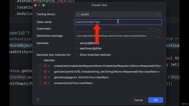 120 - Creating a Test class using IntelliJ