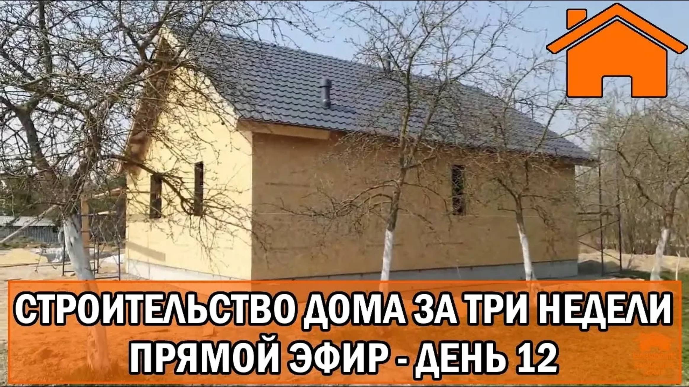 Строительство дома за 3 недели, прямой эфир. День 12-ый.