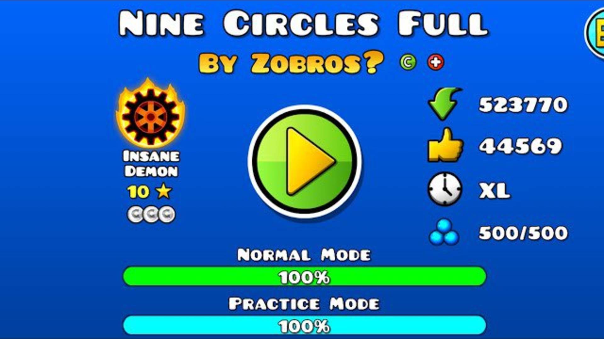 "Nine Circles" Full Version?, Geometry Dash
Полная версия "Девяти кругов"?, Geometry Dash