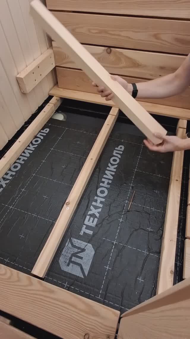 Проливной пол в Каркасной БАНЕ которые не гниют