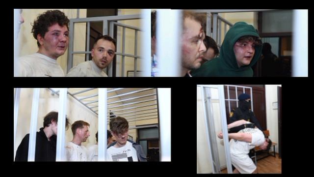 ⚡️ Граждане России, взятые в заложники в Азербайджане, в ожидании суда.

На лицах — следы избиений и