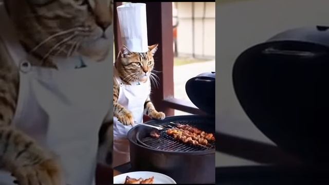 Самостоятельная кошка как человек.