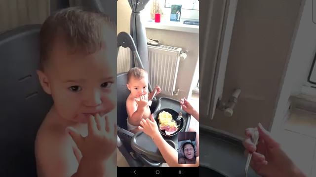 На видео связи с бабушкой Олей