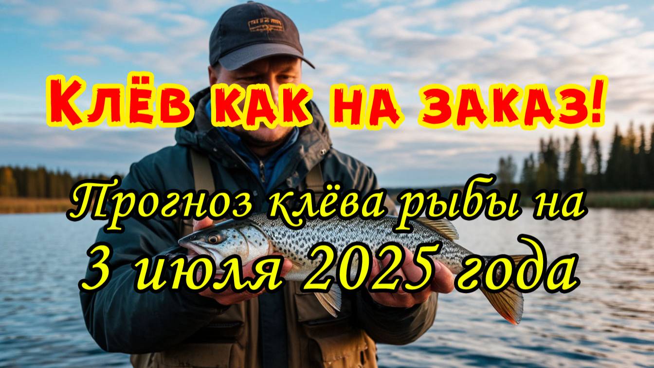 🎣 Клёв как на заказ! Прогноз клёва рыбы на 3 июля 2025 на рыбалке 🔥