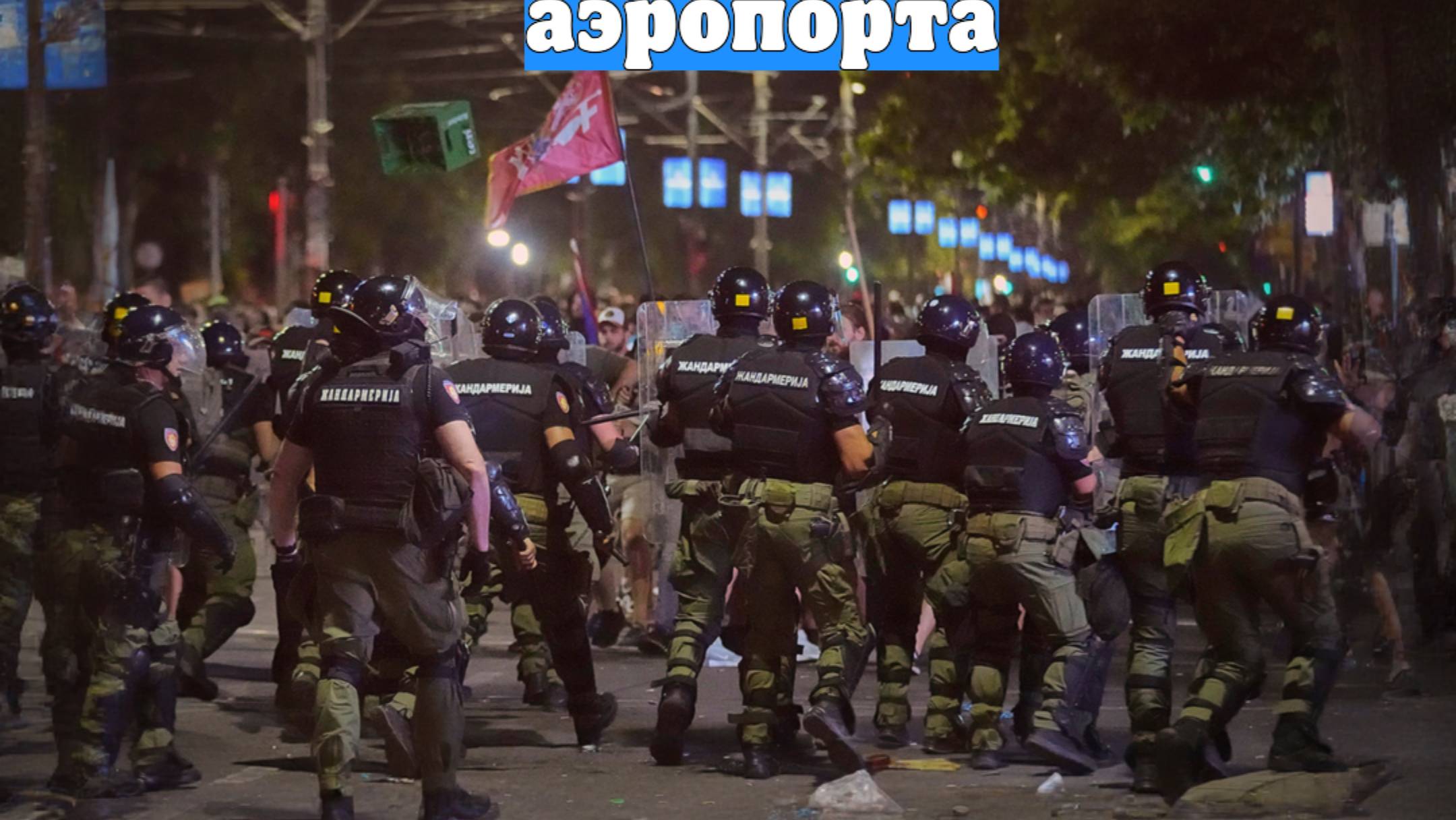Вучич пообещал задерживать протестующих за блокировку международного аэропорта
