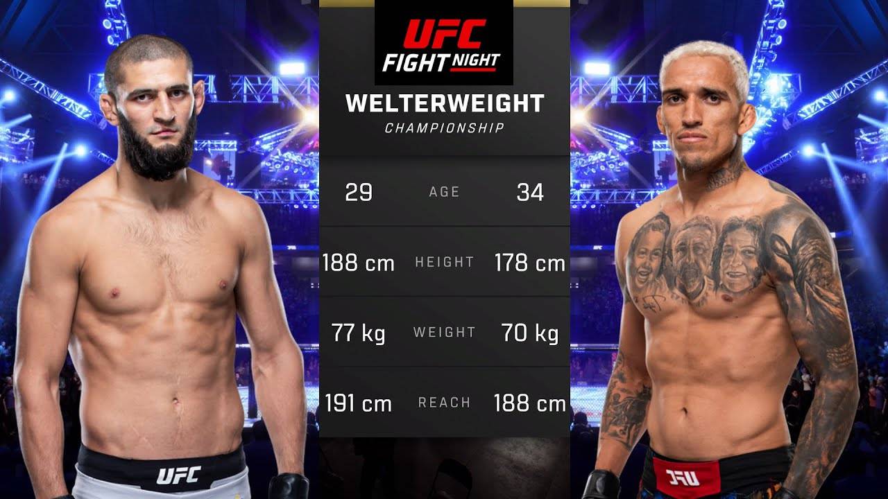 Хамзат Чимаев против Чарльза Оливейры Полный бой - UFC 5