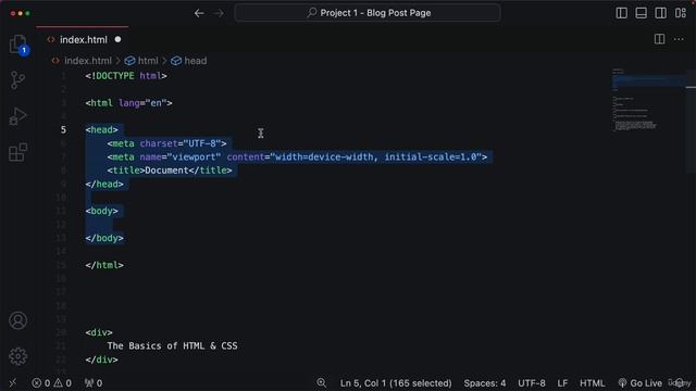 4. The Basic HTML5 Structure