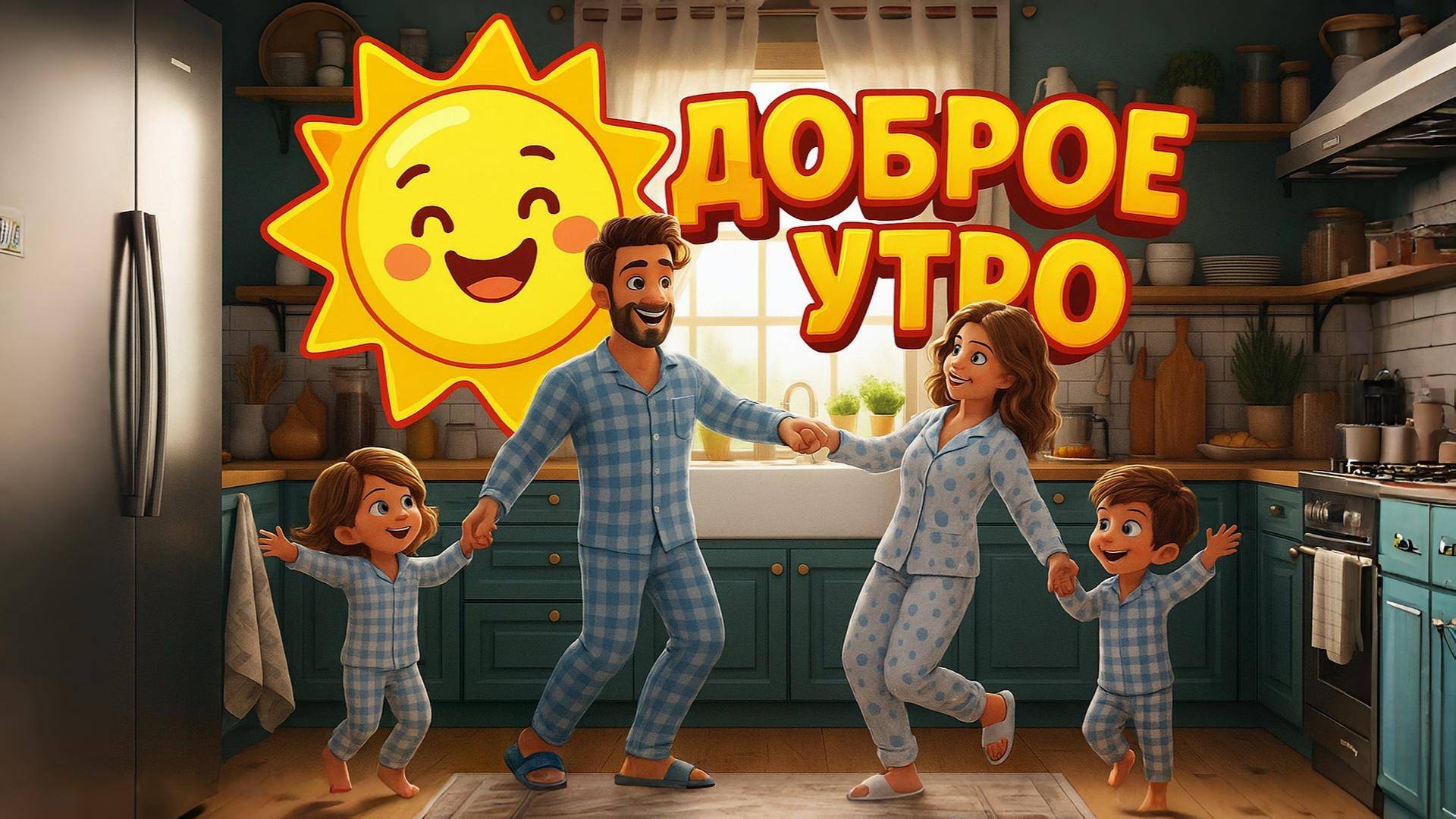 Доброе утро всем 🌞 Песенка для детей | Утренняя зарядка и хорошее настроение