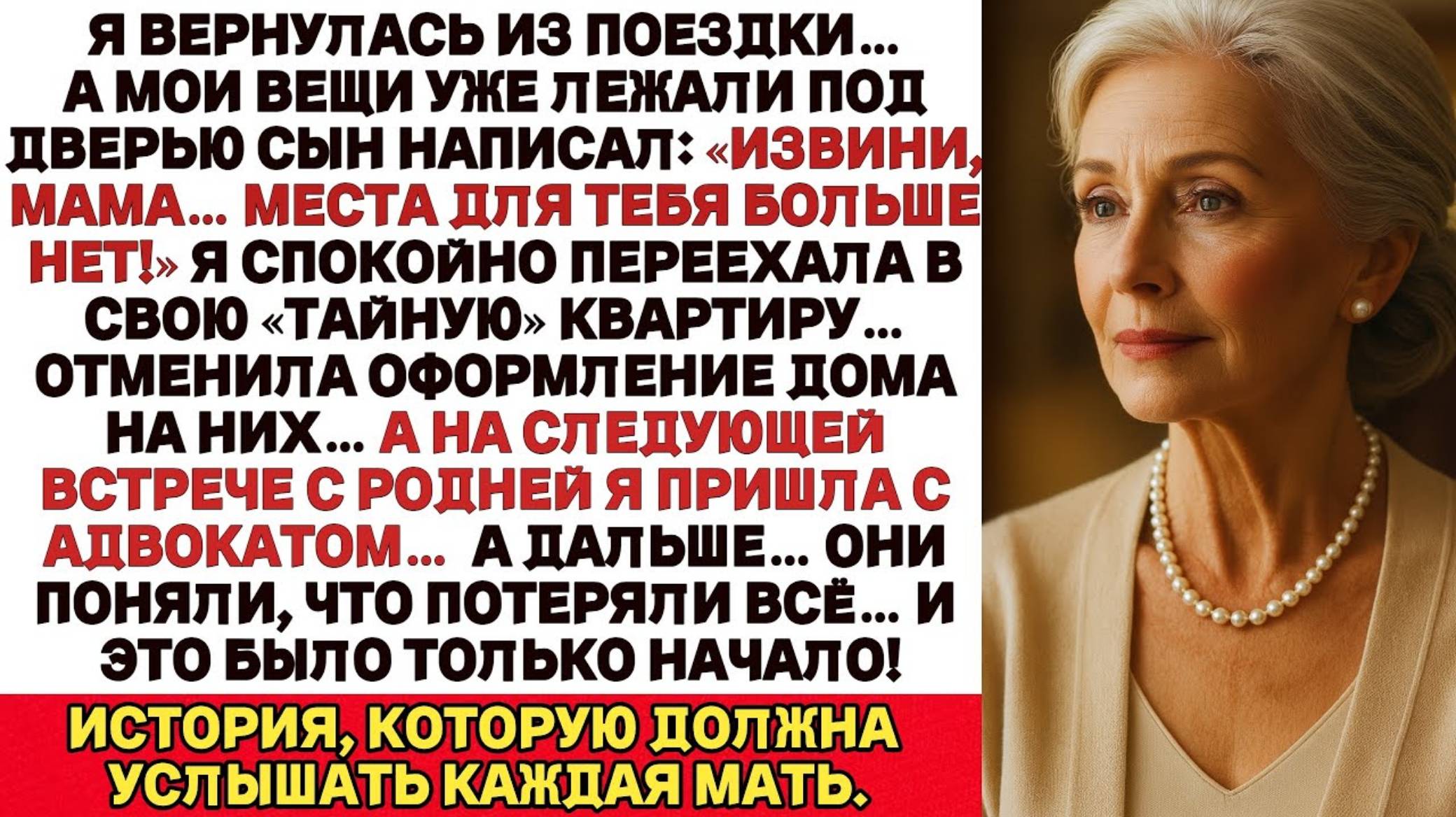 После Поездки Я Нашла Свои Вещи У Двери И Записку От Сына “Прости, Мама. Для Тебя Нет Места