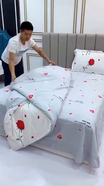 Как компактно сложить постельное белье