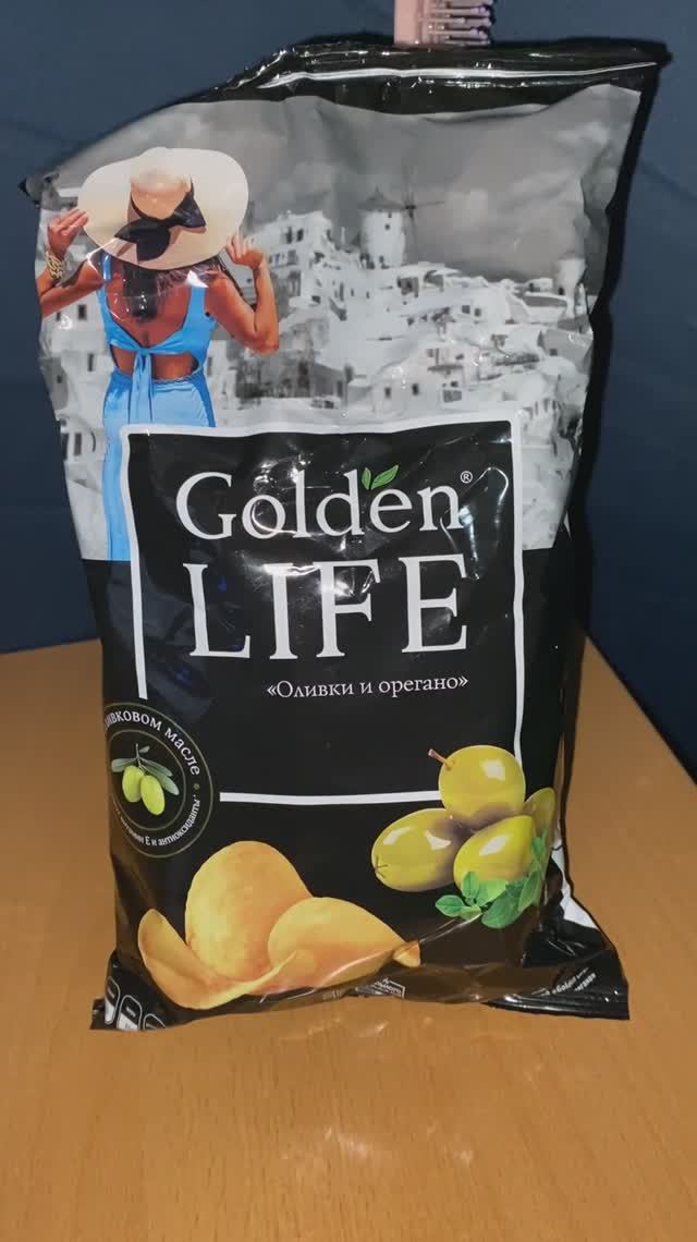 ОЛИВКИ И ОРЕГАНО ЧИПСЫ ЗОЛОТАЯ ЖИЗНЬ / GOLDEN LIFE КАРТОФЕЛЬНЫЕ СНЕКИ НА ОЛИВКОВОМ МАСЛЕ / ИНТЕРЕСНО