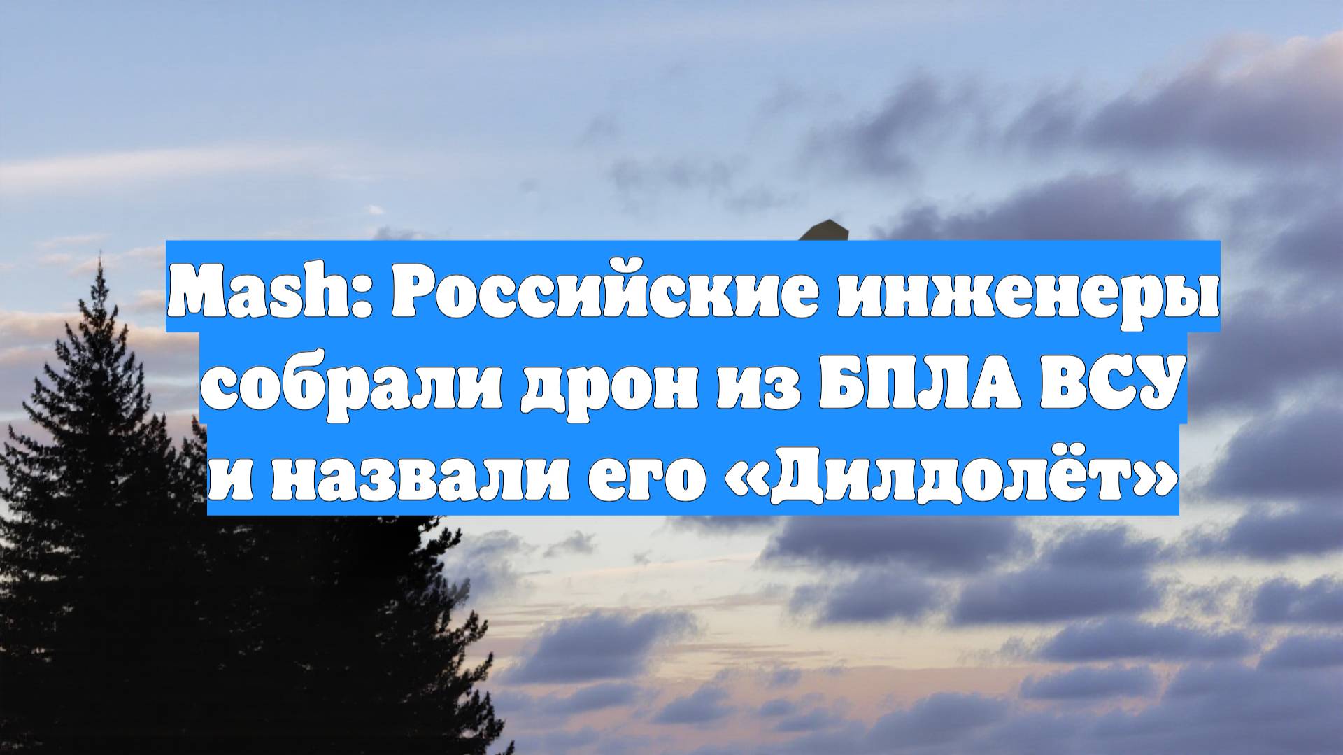 Mash: Российские инженеры собрали дрон из БПЛА ВСУ и назвали его «Дилдолёт»