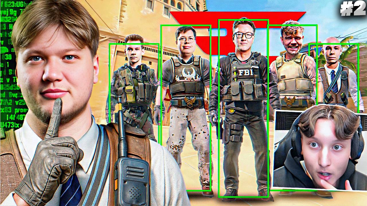СИМПЛ ПРОТИВ ФЕЙЗ В КС 2,НО У НЕГО ВХ! ШОУМАТЧ SIMPLE VERSUS FAZE CLAN | WALLHACK | РЕАКЦИЯ #2