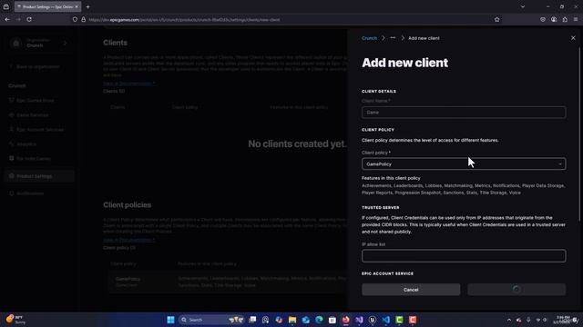 23.4 Создание и настройка продукта EOS