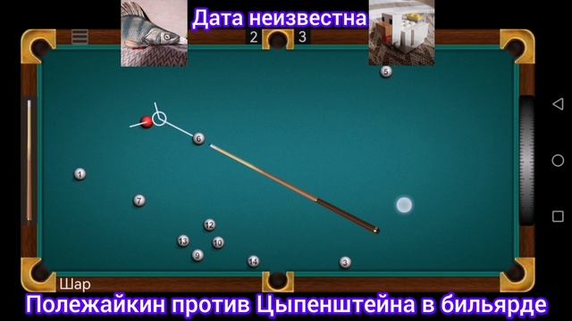 Полежайкин против Цыпенштейна в бильярде.