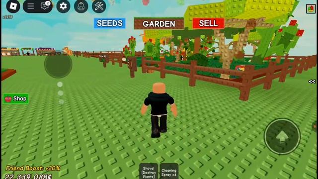 я играю в роблоксе вырасти сад