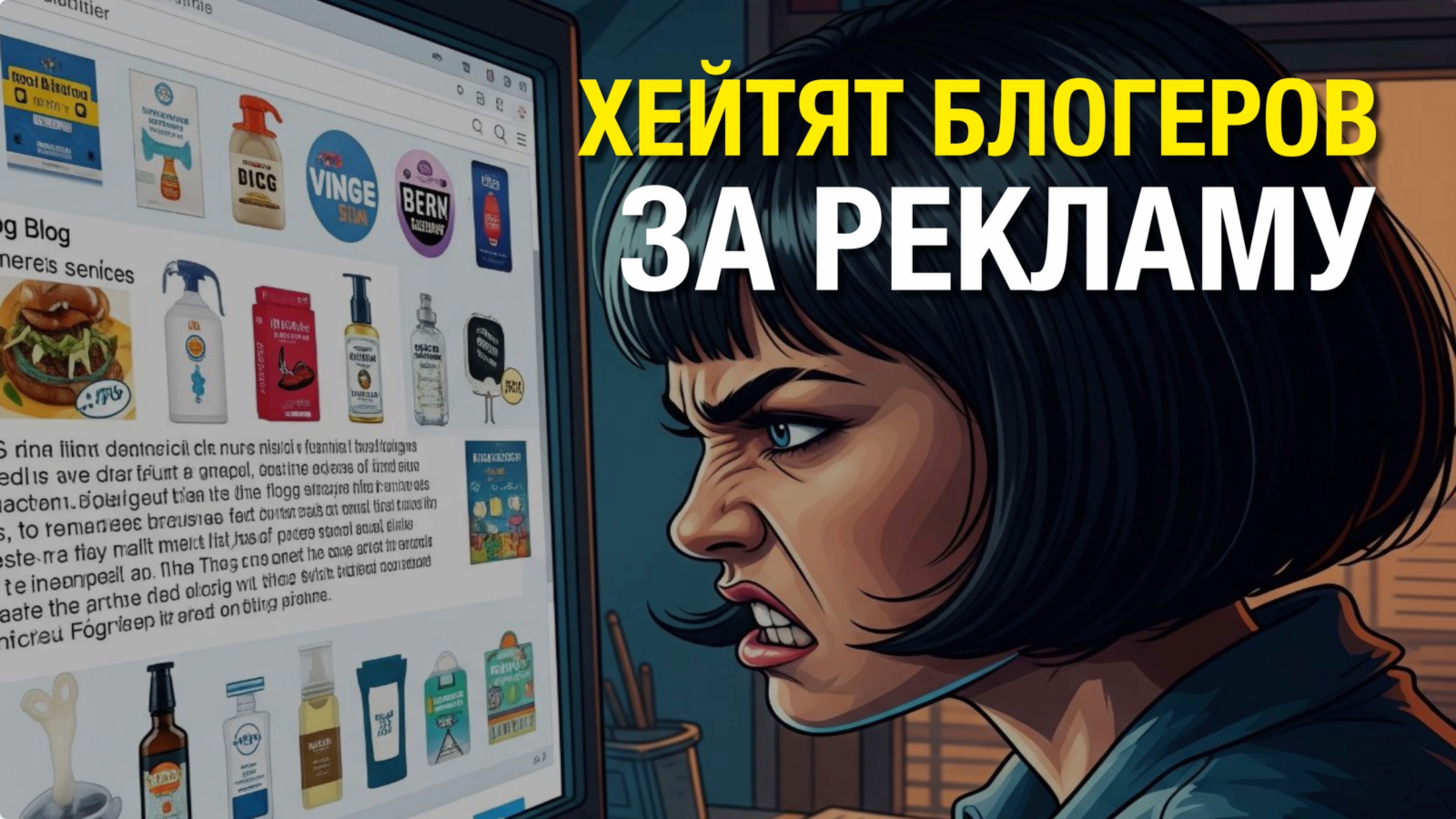 ХЕЙТЯТ БЛОГЕРОВ ЗА РЕКЛАМУ