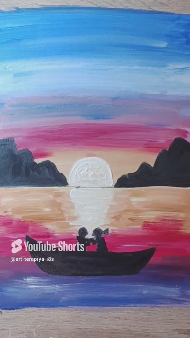 Рисование с детьми/Простой пейзаж акварелью 😊