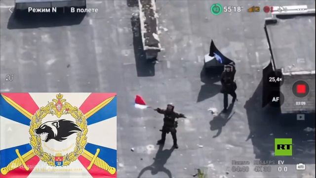 رفع العلم الروسي فوق بلدة ميلوفويه بمقاطعة خاركوف بعد تحريرها