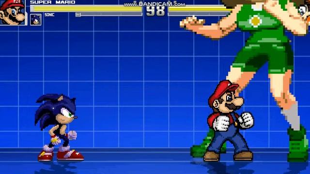 M.U.G.E.N Mario & Sonic vs Giant Daisy
