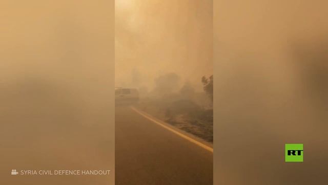 مشاهد مرعبة لحرائق ضخمة تلتهم المناطق الساحلية السورية