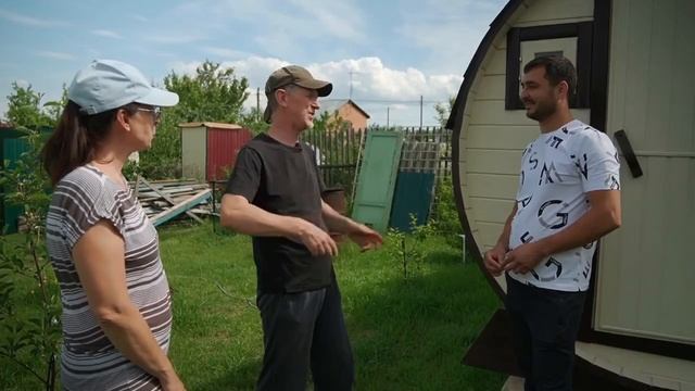 Впечатления Дмитрия и его жены от бани бочки. Прибрежный. Самара