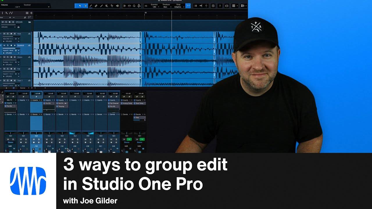 Studio One Pro 7: 3 Ways to Group Edit
