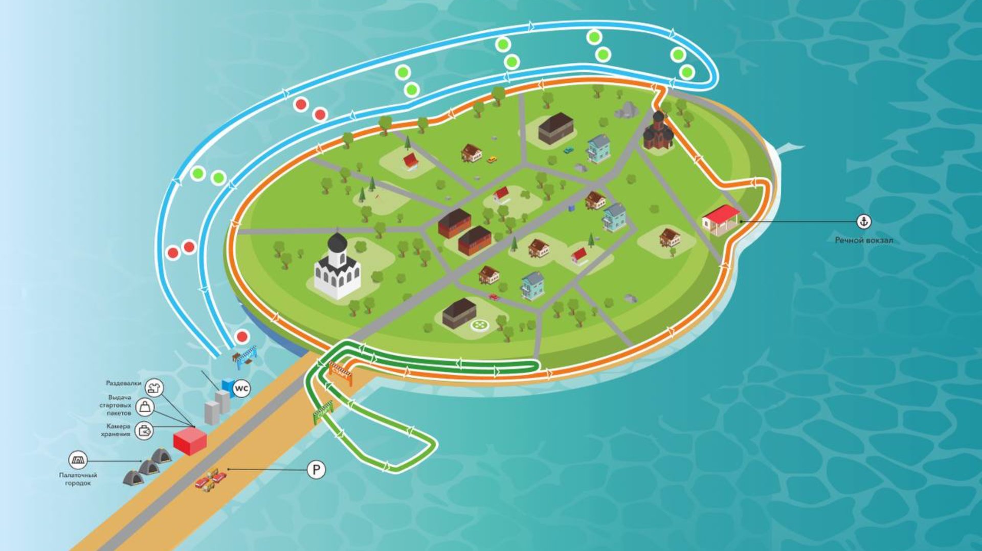 Свияга. Заплыв вокруг острова 3.5км