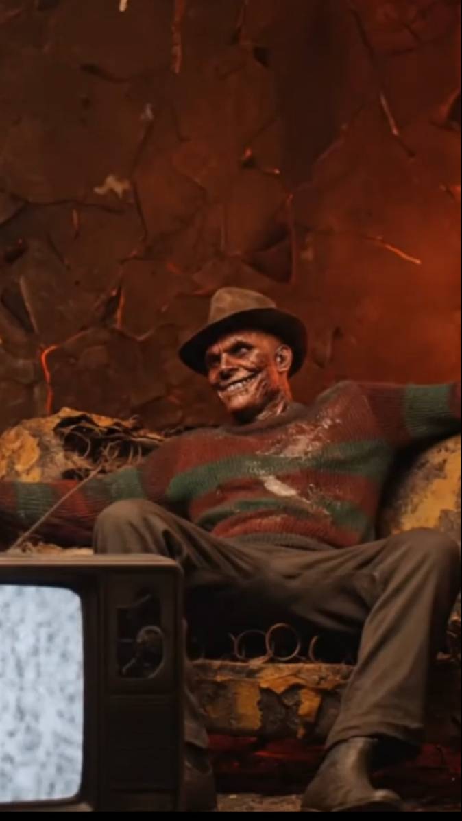 Хихник и Фредди Крюгер в гостинной | Predator and Freddy Krueger in the living room