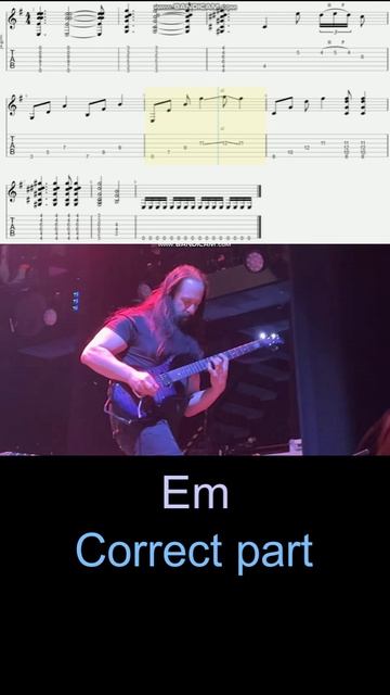 Dream Theater - Pull me under припев, табы