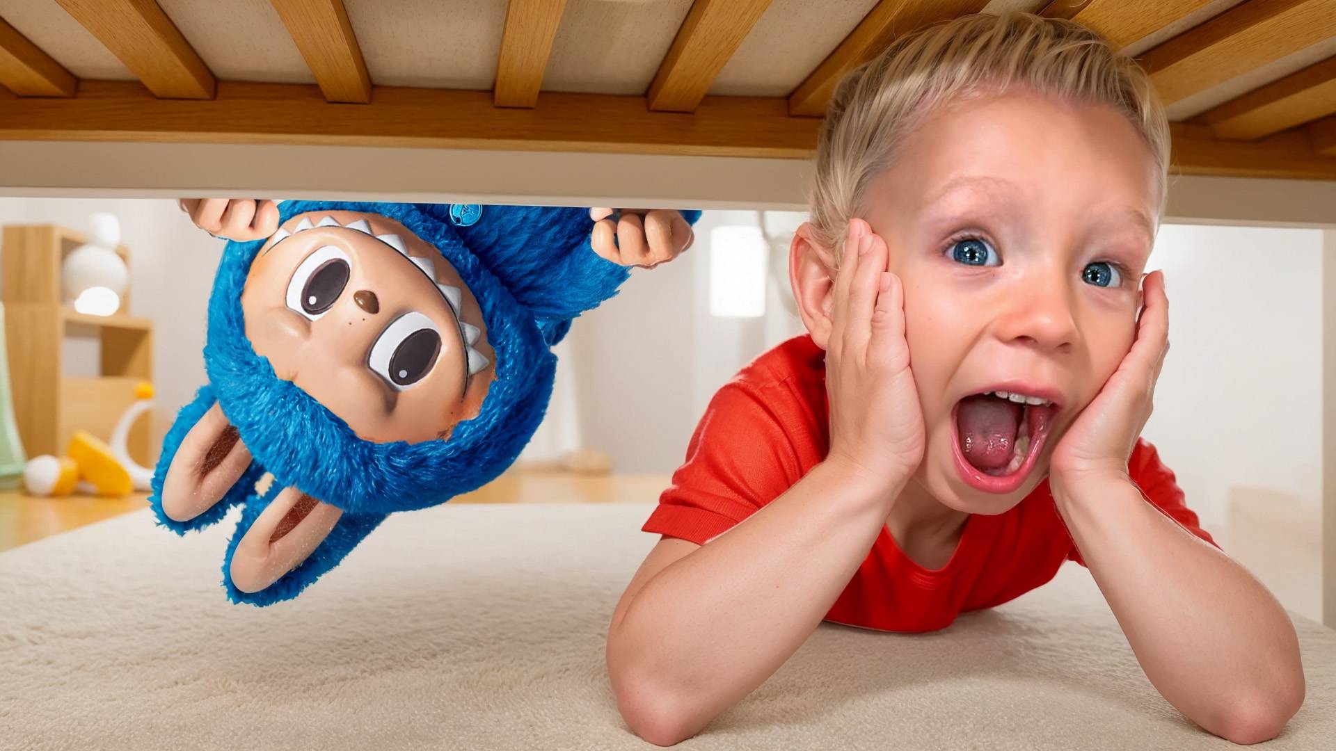 ПРЯТКИ С ЛАБУБУ! Ищет НАС ПО ДОМУ!