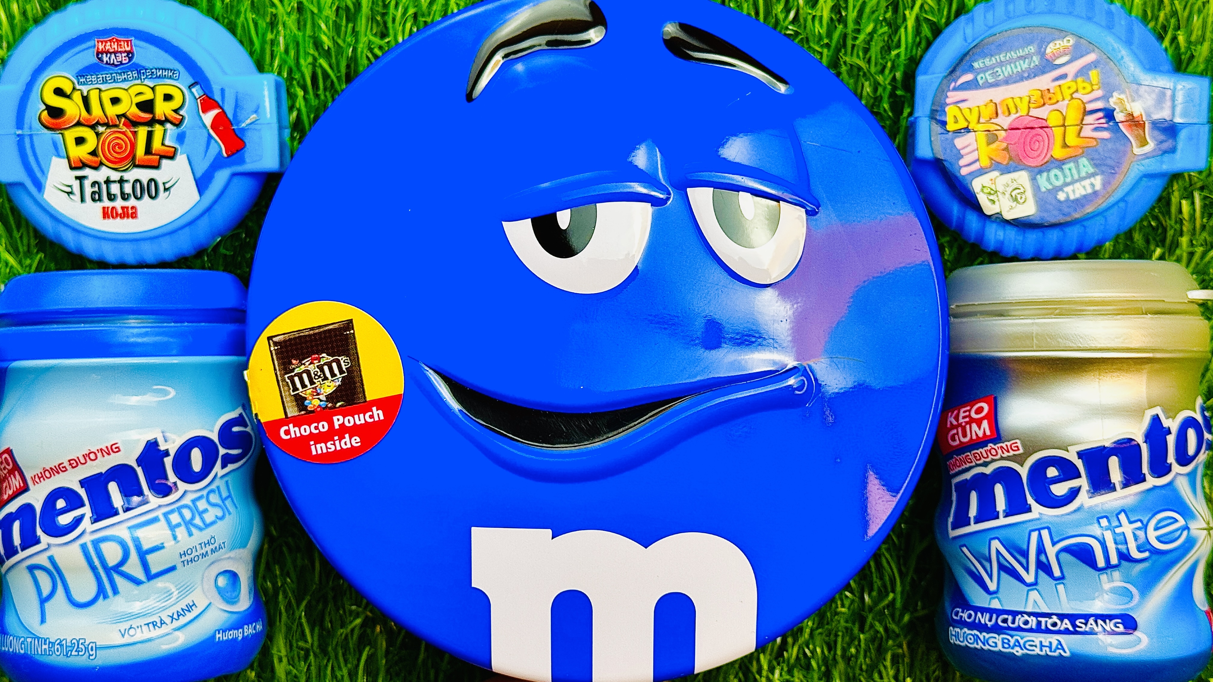 [АСМР] Распаковка баночек M&M'S и Ментос