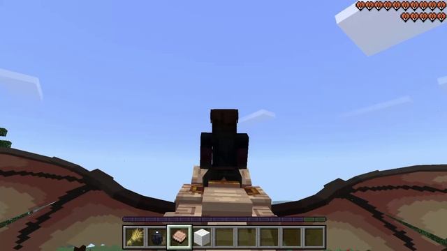 исследуем местность в Майнкрафте с модом на драконов