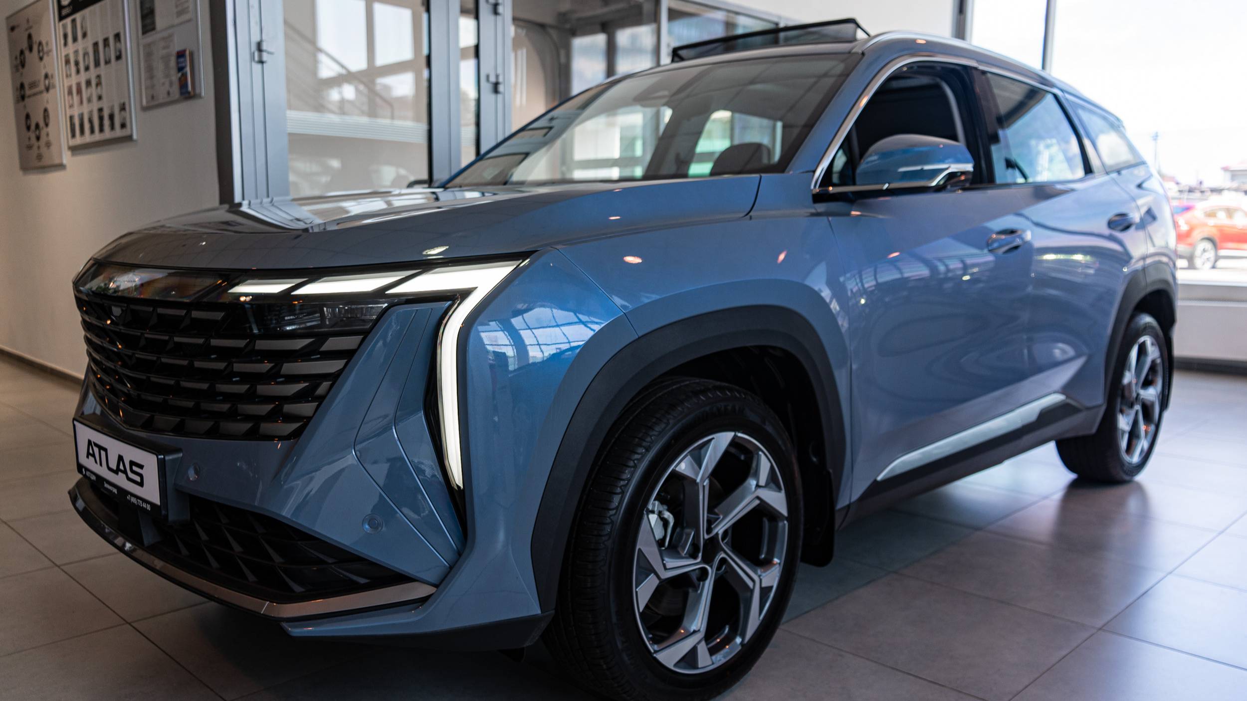 Geely Atlas (Flagship) Серо-голубой металлик