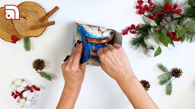 Новогодние коробки. Подарочная коробка «Кай и Герда» - упаковка для сладких подарков к Новому Году