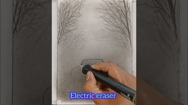 Как нарисовать автомобиль в дождливую погоду с помощью карандаша