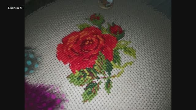 Розочка от Риолис. Вышивка, повтор