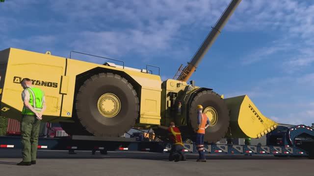 Везу подземный погрузчик в сопровождении .  (АТС)