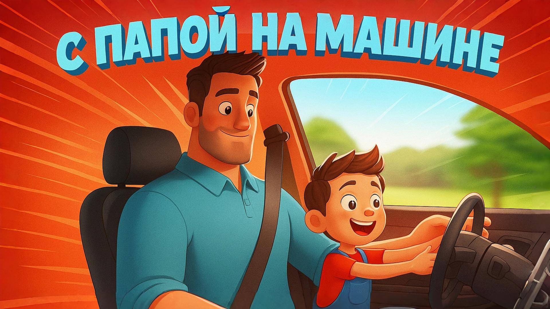 С ПАПОЙ НА МАШИНЕ ВЕСЕЛО РЕБЯТА. Детская песенка