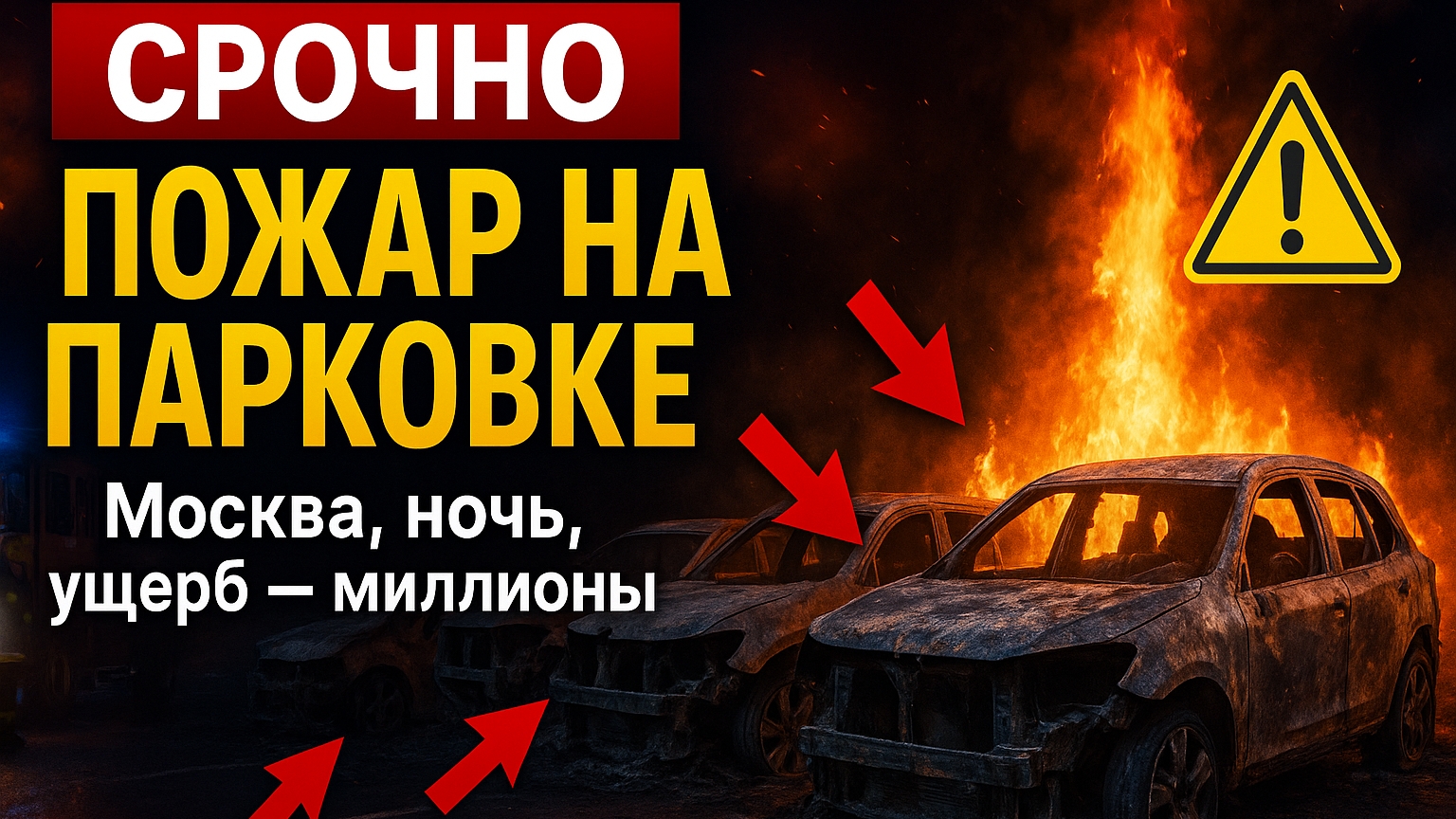 Срочно! В Москве сгорели 8 машин на парковке — что произошло?